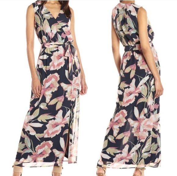 Nine West Dresses & Skirts - Nine West Navy Floral Maxi Dress Size 12